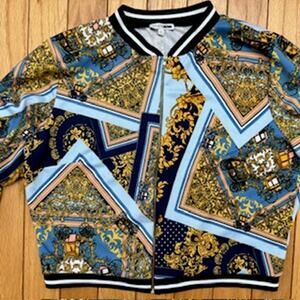 Fashion Nova Cinderella Carriage Princess Puff Sleeve Crop Zip Jacket Sz 2x